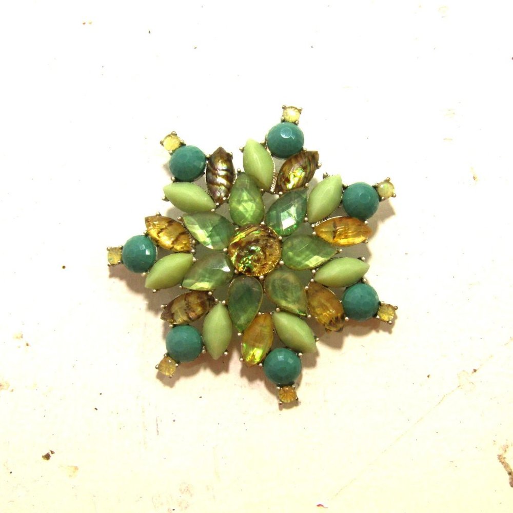 Erin Go Braugh Green Plastic Handsome Brooch for Charity to the Library